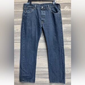 Levi's 501 Button Fly Mens 36x34 Blue Denim Y2K WPL 423
